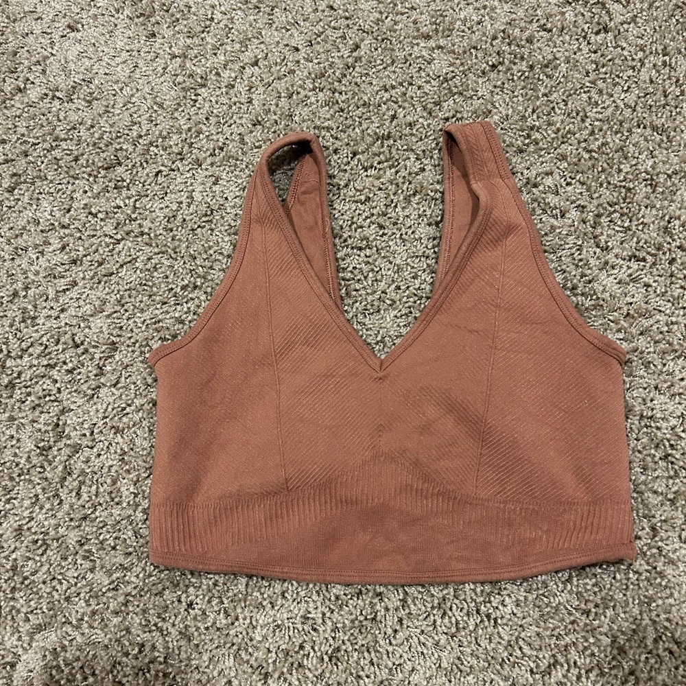 Gymshark Rust V-Neck bra